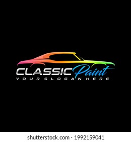 Classic auto paint logo template, Perfect logo for business related to automotive industry
 