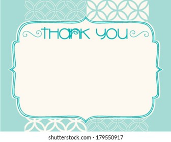 Classic Baby Shower Thank You Layout Stock Vector (Royalty Free ...