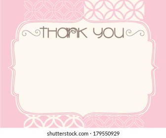 Classic Baby Shower Thank You Layout Stock Vector (Royalty Free ...