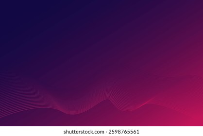 A classic background with a gradient from dark purple to pink at the bottom. The smooth wavy lines in the image add depth and movement to the background, creating a sense of flow and softness.