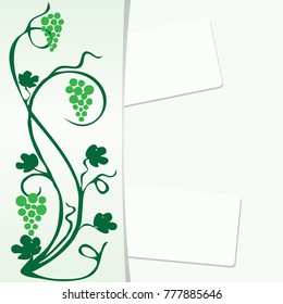 Classic background with grapevine for design and decoration works