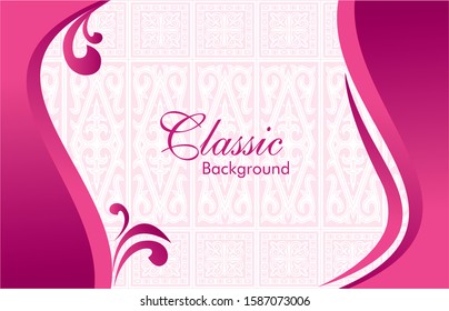 Classic Background, vintage floral background template, traditional ethnic background - vector