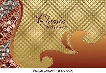 Classic Background, vintage floral background template, traditional ethnic background - vector