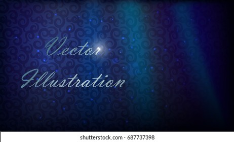 Classic background, wallpaper pattern with swirls