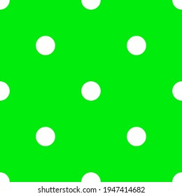 Círculos blancos de fondo clásicos sobre el verde, textura para el papel de pared y el diseño, patrón sin fisuras, ilustración vectorial