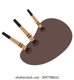 klassische Klappenklammer, Vektorgrafik