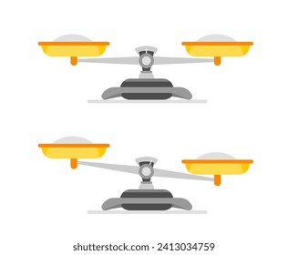 Classic balance scale with bowls in equilibrium, symbolizing justice, balance, and equality in legal and ethical matters