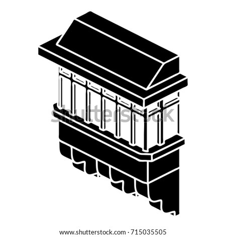 Classic balcony icon. Simple illustration of classic balcony vector icon for web design isolated on white background