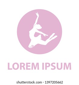 classic ballet dancer, ballerina. vector logo template