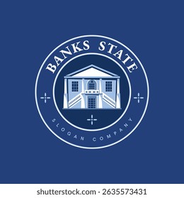 Classic banking logo with badge style.
