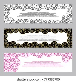 Classic banner with circles