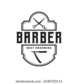 Classic Barber Shop Logo Design Template
