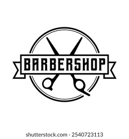 Classic Barber Shop Logo Design Template