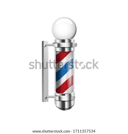 Classic Barber Shop Pole icon Isolated on white background 