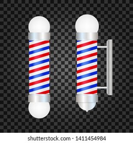 Classic Barber shop Pole. Vector stock illustration