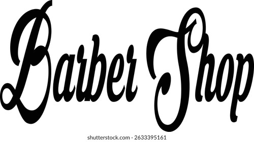 Classic barber shop sign with elegant lettering, ideal for advertising men's grooming services