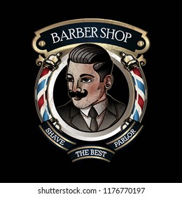 classic barbershop logo