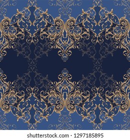 classic baroque ornamental pattern. gold baroque elements 