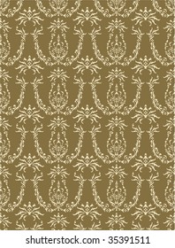 Classic Baroque Pattern in Gold