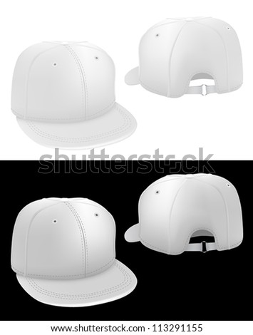 classic baseball hat template front back stock vector royalty free