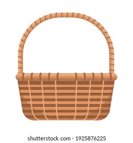 classic basket straw isolated icon vector illustration design