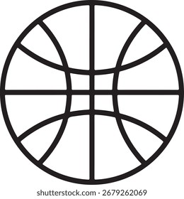 Clássico basquete design simples contorno esporte ícone