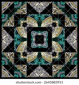 coupe de design batik classique avec forme de matelassage