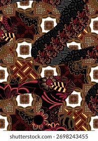Diseño clásico del motivo del batik con el modelo abstracto