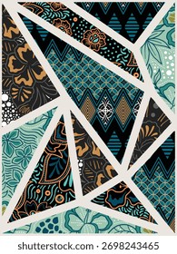 Classic batik motif design with abstract pattern