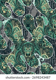 Projeto clássico batik motif com padrão abstrato