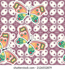 Classic Batik Pattern. Batik seamless pattern vector 