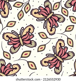 Classic Batik Pattern. Batik seamless pattern vector 