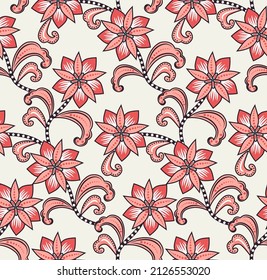 Classic Batik Pattern. Batik seamless pattern vector 