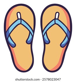 Classic beach flip flops for summer vacations