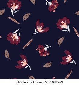 Classic and beautiful Embroidery flowers, spring seamless pattern. Classical blooming embroidery leaves, spring floral, seamless pattern. Fashionable template for design of clothes, design on navy Classic and beautiful Embroidery flowers, spring seamless pattern. Classical blooming embroidery leaves, spring floral, seamless pattern. Fashionable template for design of clothes, design on navy