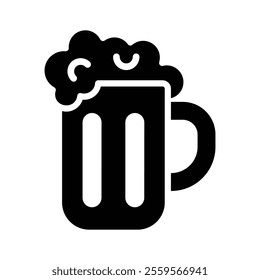 A classic beer mug icon, perfect for bars and beverage themes