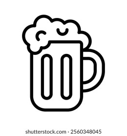 A classic beer mug icon, perfect for bars and beverage themes