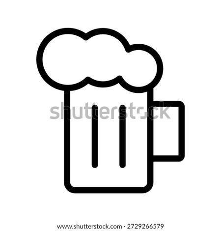 Classic Beer Mug icon set for bar menus, brewery branding, beverages, and pub design
