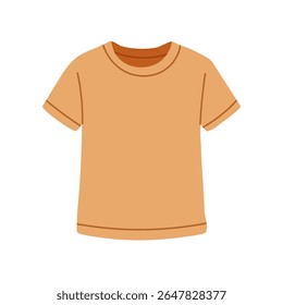 Classic beige short sleeve cotton t-shirt for summer and daily wear
