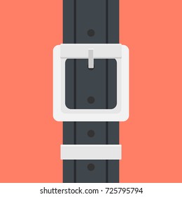 Classic belt isolated on red background