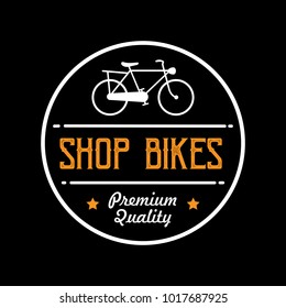 Classic Bicycle Badge & Logo. 100% Vector best for branding and print design.