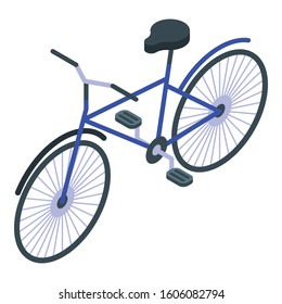 Classic bicycle icon. Isometric of classic bicycle vector icon for web design isolated on white background