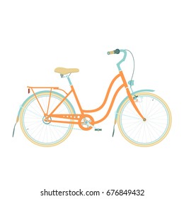 Classic bicycle isolated on white.