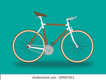 Classic Bicycle on green.