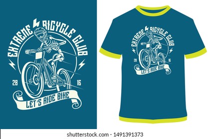 Classic Bicycle, Bicycle Racing, Let's Ride Bike, - Vintage Vector graphic For the typographic poster, label, badge, logo, icon or t-shirt