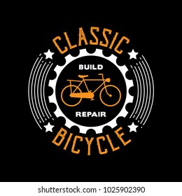 Classic Bicycle, Bicycle Saying & Quote. 100% vector Best for t-shirt, clothing, poster and print design
