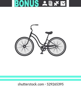 Classic bicycle vector icon.