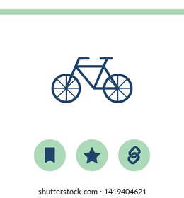 Classic bicycle vector icon. Simple flat icon on white background.