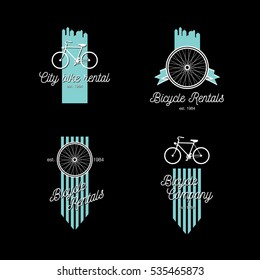Classic Bicycle Vector Label Collection
