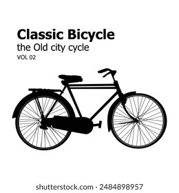 Classic Bicycle VOL 2 the Old city cycle Illustration vector drawing